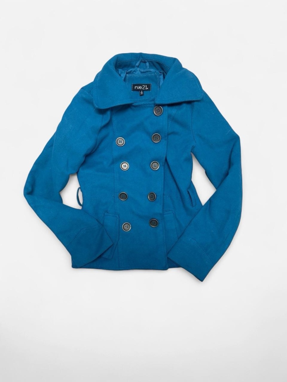 rue21 Teal Blue Double-Breasted Women's Peacoat